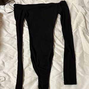 Zara Black Off-Shoulder Bodysuit